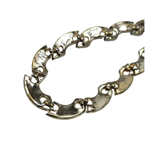 Coro White Thermoset Shell Necklace Gold Tone Vintage 16" - Picture 8 of 10